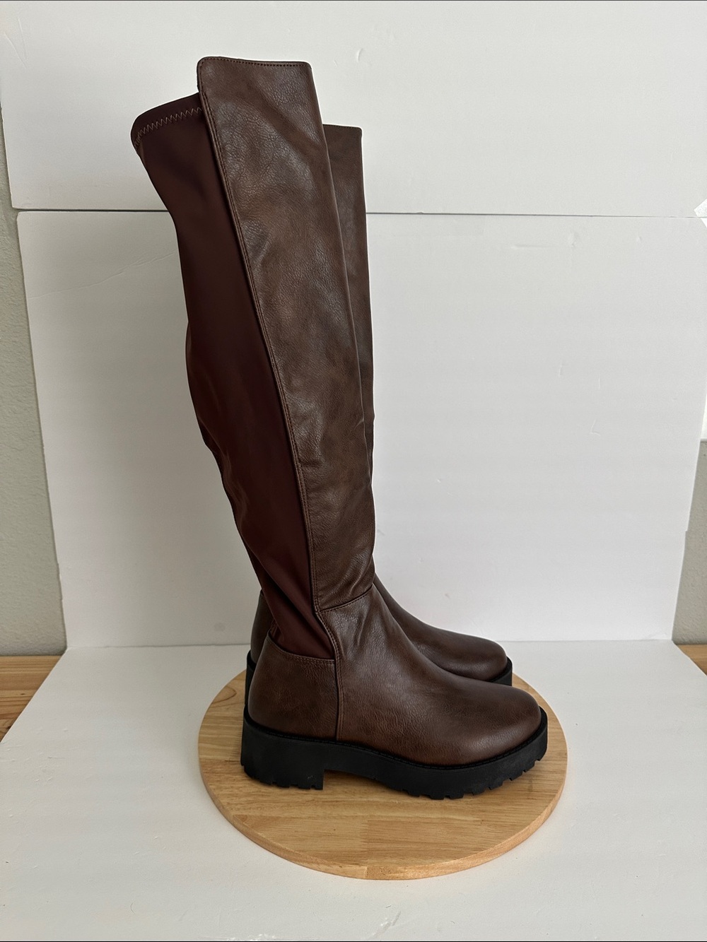 Dirty Laundry Womens Maybellene Chunky Heel Over the Knee Boots